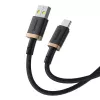 Baseus Dura USB Type A-tyyppi C 60 W pikalatauskaapeli 2 m musta, kulta