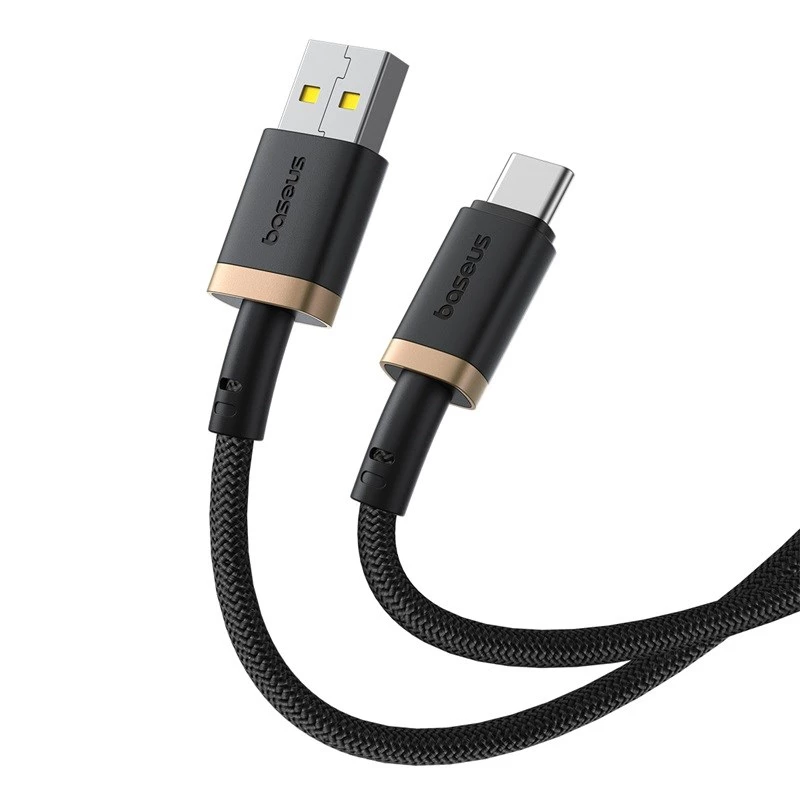 Baseus Dura USB Type A-tyyppi C 60 W pikalatauskaapeli 2 m musta, kulta