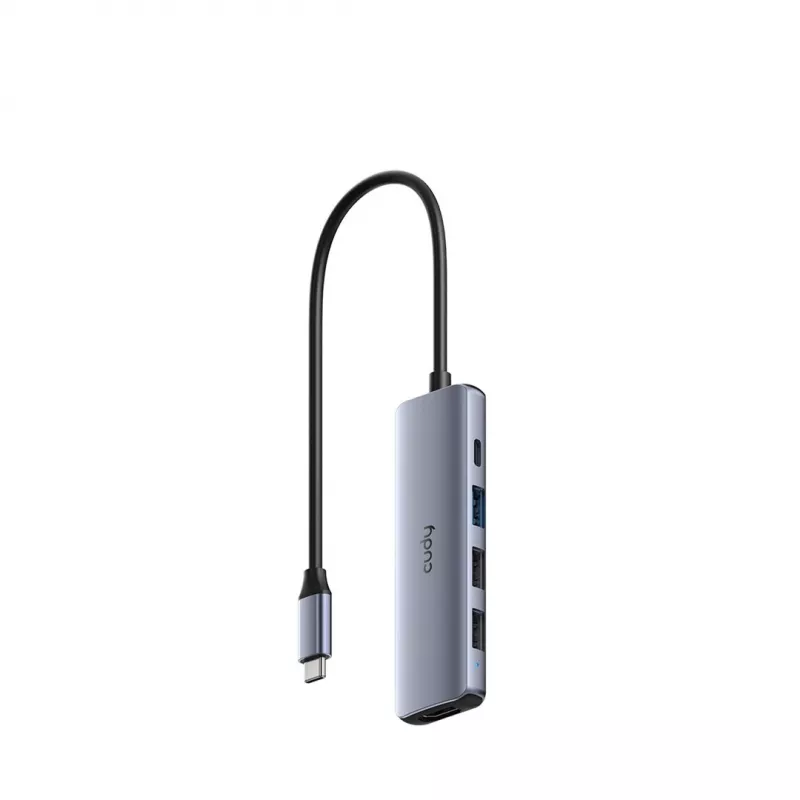 CUDY UH405 5-in-1 USB-C-keskitin HDMI 4K:lla