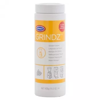 Kahvimyllyn puhdistusrakeet URNEX Grindz 430 g — rakeet kahvimyllyn huoltoon, 100 % luonnollinen
