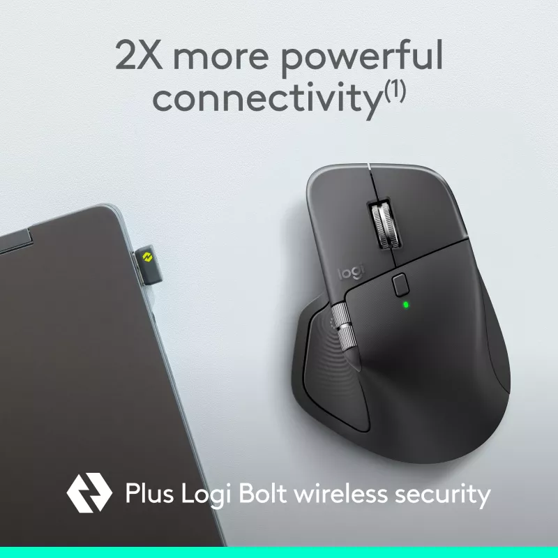 Logitech MX Master 4 for Business hiiri – langaton + Bluetooth, 8000 DPI, grafiitti | Logitech