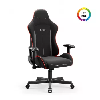 Gaming-tuoli Diablo X-Starter musta LED — Diablo X-Starter Gaming-tuoli integroidulla LED-valaistuksella