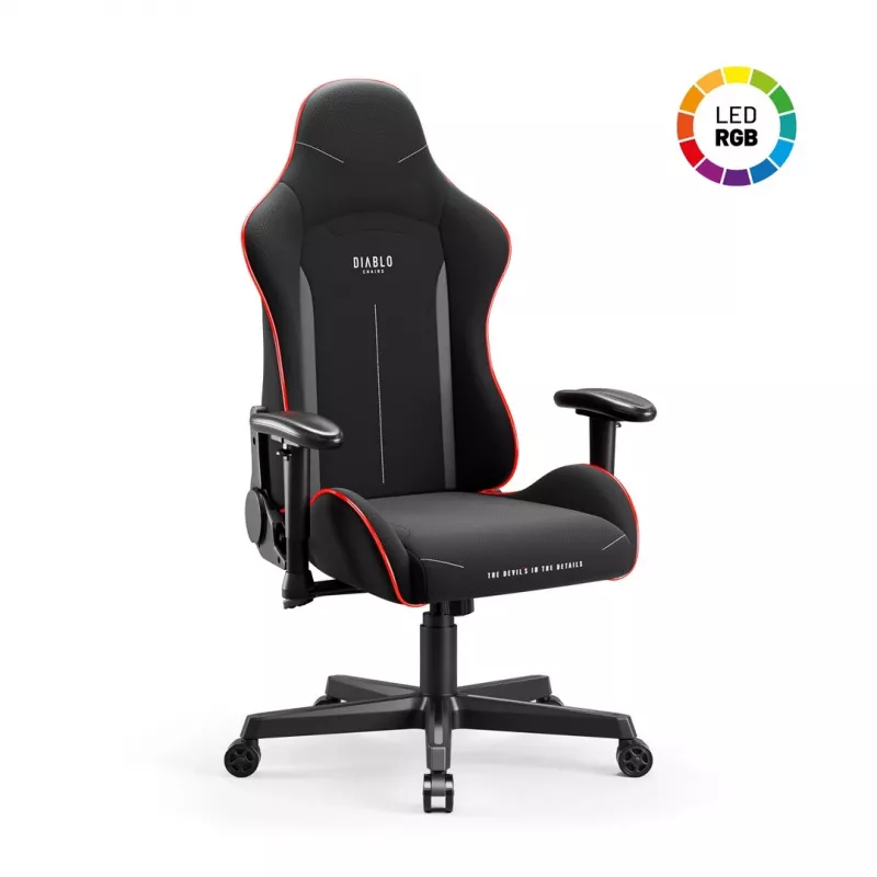 Gaming-tuoli Diablo X-Starter musta LED — Diablo X-Starter Gaming-tuoli integroidulla LED-valaistuksella