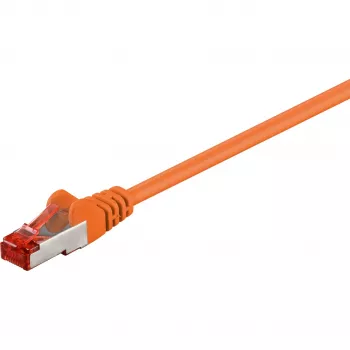 Wentronic Goobay CAT 6 verkkokaapeli, S/FTP (PiMF), oranssi, 5 m - LSZH halogeeniton, kupari (93475)