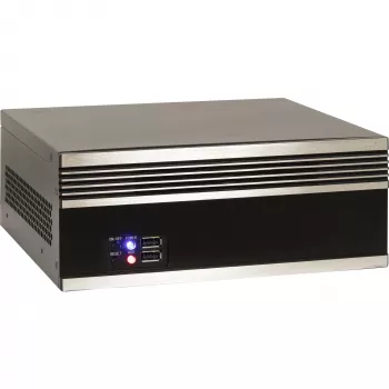 PC-kotelo INTER-TECH S21 musta/hopea ATX tuki 6 tuulettimelle
