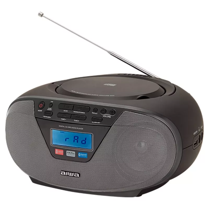 Audiomikrojärjestelmä Aiwa BBTU-400BK, CD/MP3/FM-PLL/BT-soitin (musta)