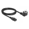 Virtajohto DELOCK 81567 CEE 7/7 (ST) 90° - IEC C13, 2 m, 3x1,00 mm