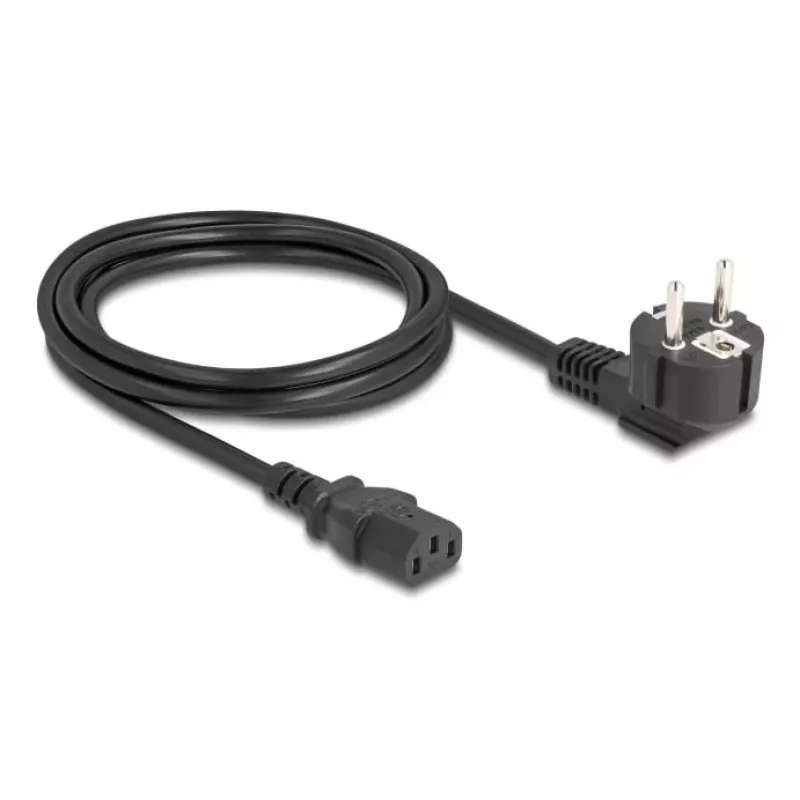 Virtajohto DELOCK 81567 CEE 7/7 (ST) 90° - IEC C13, 2 m, 3x1,00 mm