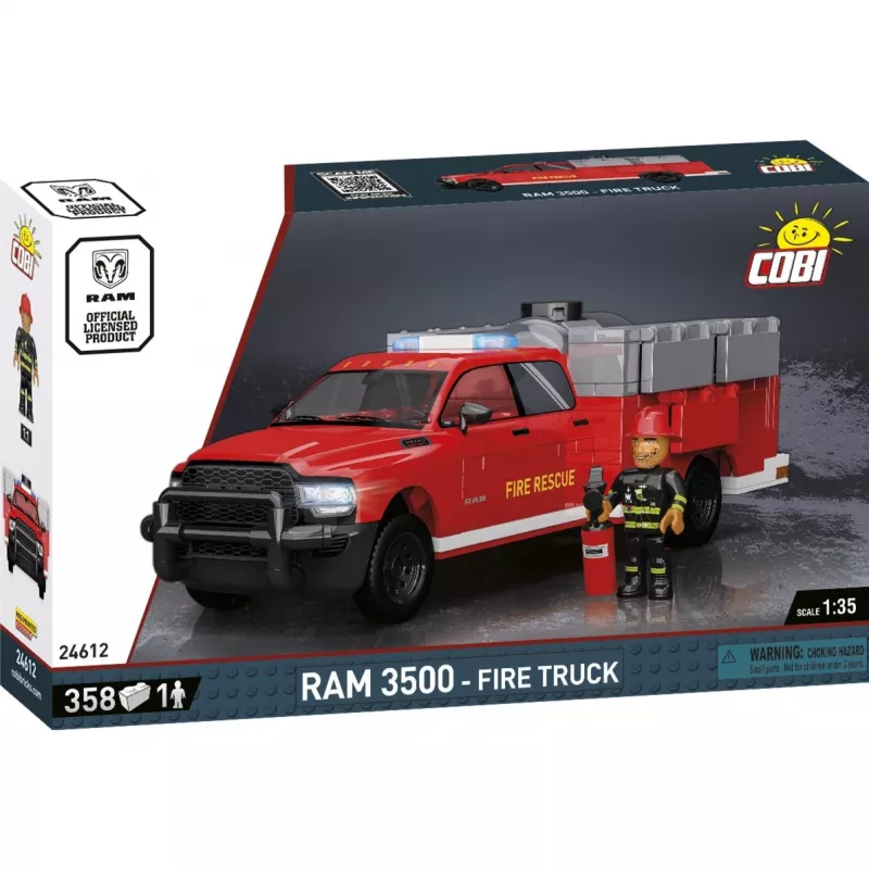 Koottava rakennuslelu Cobi RAM 3500 paloauto COBI-24612 2-in-1-mallisarja