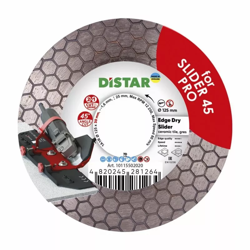 DISTAR timanttilaikka EDGE DRY SLIDER 125x1.6x25x30
