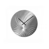 NeXtime kello 8134 Swirled, Ø43 cm, seinäkello, kiiltävä hopea