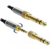 Audiokaapeli DeLOCK 85783 5 m 3,5 mm musta harmaa