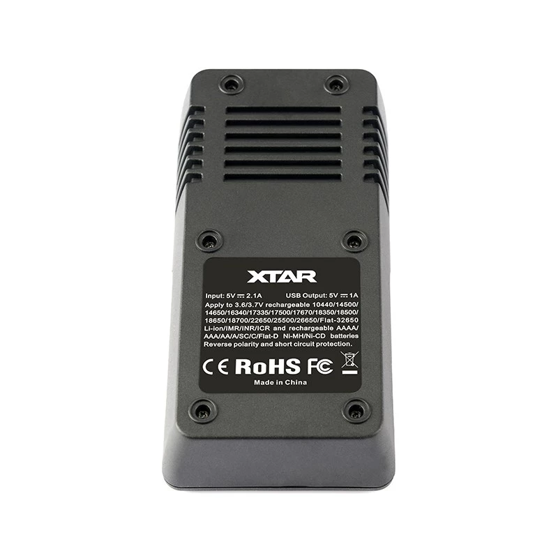 XTAR VC2 kotitalousparistojen USB-laturi