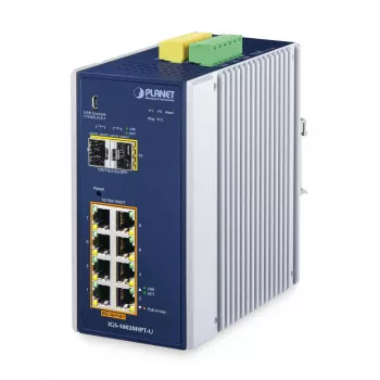 Hallittava kytkin PLANET IGS-10020HPT-U L2+/L3 8x Gigabit Ethernet PoE