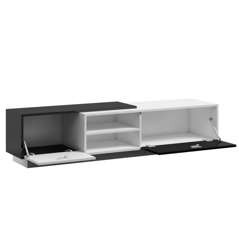 Cama TV-kaappi SIGMA1 180 valkoinen/musta kiiltävä