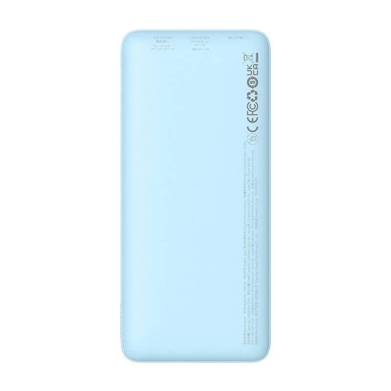 Kannettava varavirtalähde Baseus Airpow 10000 mAh, 20W, LiPo, USB-C + USB-A, sininen