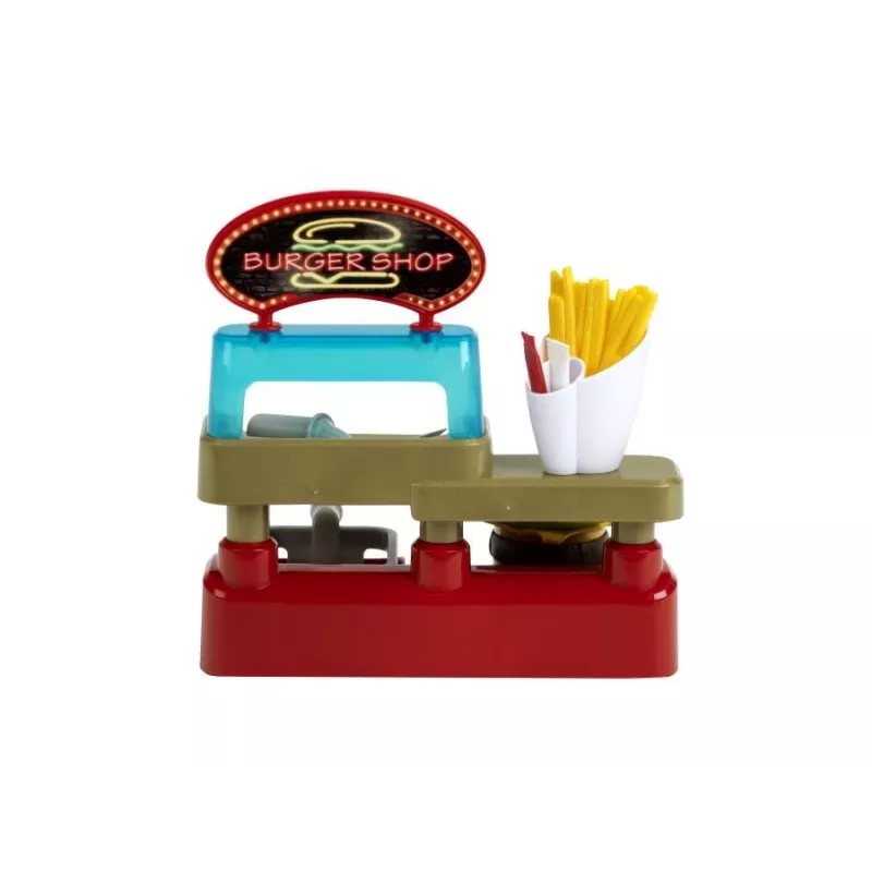 Play Burger Shop -sarja KLEIN 7336 — kompakti, helposti puhdistettava roolilelulelu lapsille