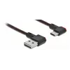 USB-kaapeli DeLOCK EASY-USB 2.0 Type-A-urosliitin Type-C-urosliittimeen 0,5 m musta