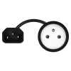 Savio CL-180 virtajohtosovitin IEC C14 - CEE 7/5, 15 cm
