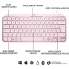 Logitech MX Keys Mini minimalistinen langaton valaistu näppäimistö - ROSE - CENTRAL (DE)