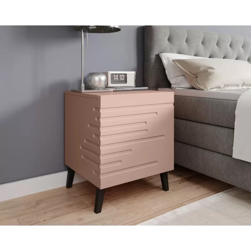 Yöpöytäkaappi cama meble NOVA 44x40x52 cm roosa matta, 1 laatikko, 16 mm runko