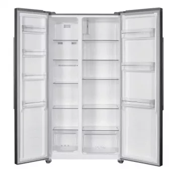 Side-by-Side-jääkaappi MPM MPM-427-SBS-05/NL — 472 L, No Frost, invertteri, LED-näyttö, valkoinen, 900×1770×590 mm