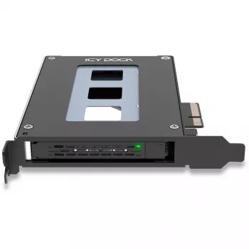 ICY Dock ToughArmor MB111VP-B - mobiili tallennuskehikko - M.2 / M.3 SSD-mobiilikehikko - 2,5 tuumaa (6,4 cm) - NVMe - PCIe 4.0 x4 - musta (MB111VP-B)