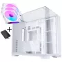 Lian Li O11 Vision Compact - valkoinen + 3x UNI FAN SL-INF 120 ARGB Reverse Blade PWM -tuuletinta - 120 mm (sis. ohjaimen)