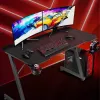 Tietokonepöytä Subsonic SA5706 musta suora PVC 120x60 cm