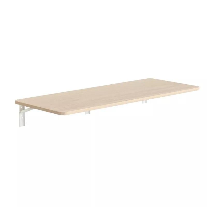 Maclean MC-128WD seinälle kiinnitettävä taittuva hylly, 100×40 cm, puujäljitelmä