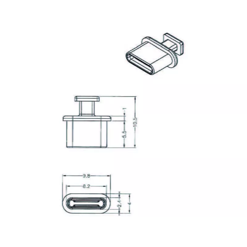 Rasiakansi DeLOCK 64013 USB Type-C musta