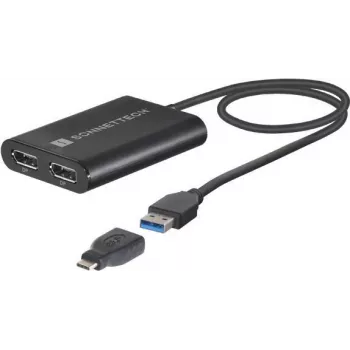 Sonnet USB3-DDP4K videokaapeli-sovitin USB Type-A 2 x DisplayPort musta (USB3-DDP4K)
