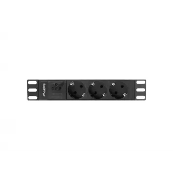 LANBERG VIRRANJAKOTELISTA 10 RACK (1U, 16A, 3X SCHUKO)