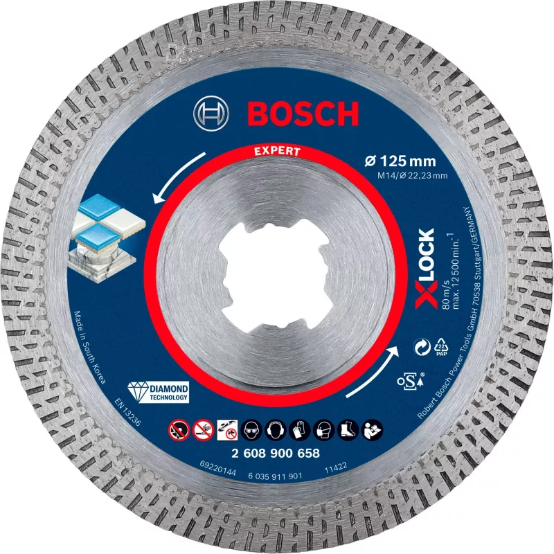 Bosch EXPERT HardCeramic X-LOCK 2608900658 timanttikatkaisulaikka, 125 mm, aukko 22,23 mm