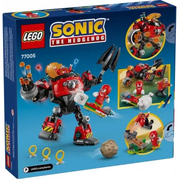 LEGO rakennuslelusarja Sonic the Hedgehog 77005 Knuckles vs Dr Eggman Egg Crusher Mech, 350 osaa, ikä 8+