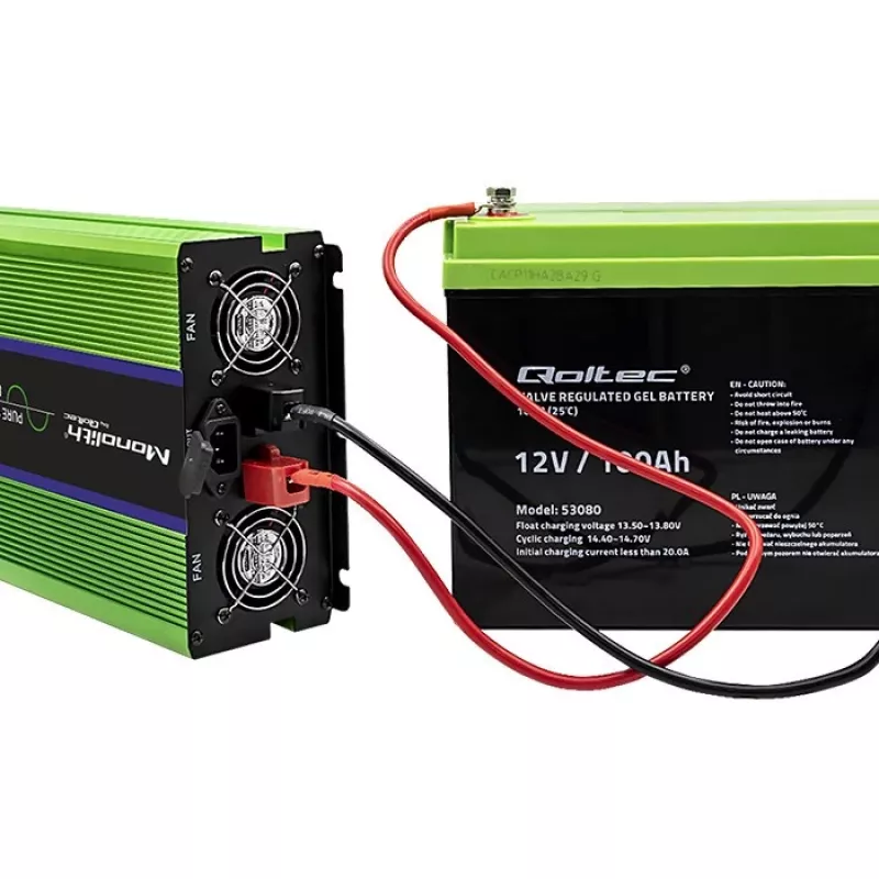 Auto-invertteri Qoltec Monolith 6000 W vihreä 12 V