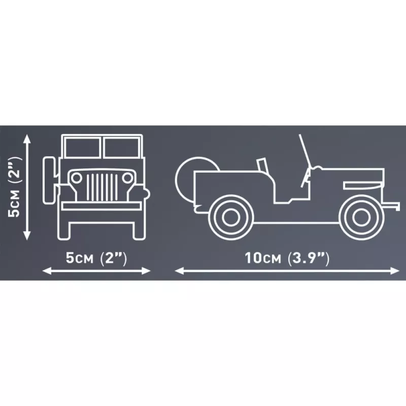Cobi rakennuslelu Jeep Willys CJ-2A vihreä malli 24517 – palikkasarja