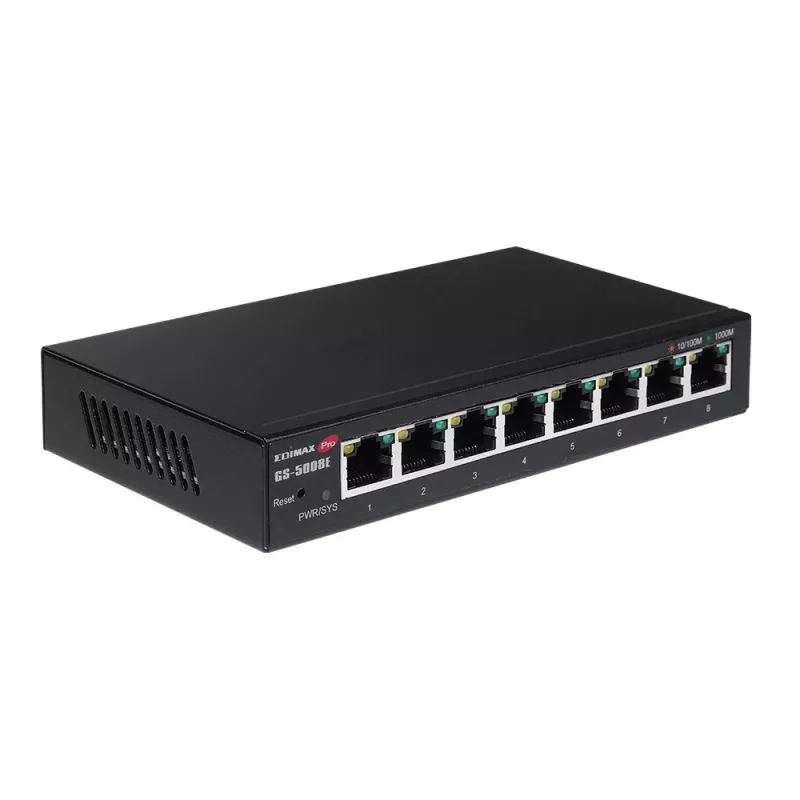 Edimax GS-5008E verkkokytkin hallittava Gigabit Ethernet (10/100/1000) musta