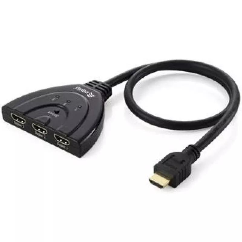 Equip 3x1 HDMI -kytkin, 1920 x 1080 pikseliä, Full HD, musta