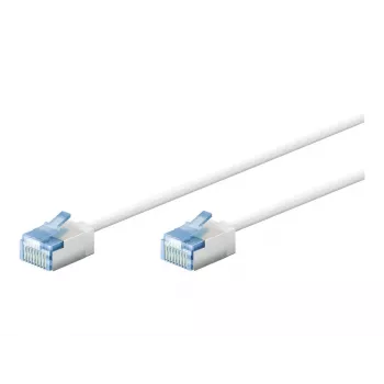 Goobay 74326 erittäin joustava CAT 6A -verkkokaapeli, ohut, U/FTP, 0,15 m, valkoinen | Goobay