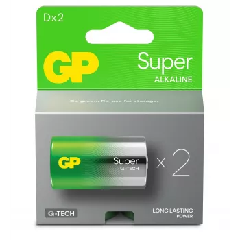 GP Batteries GPPCA13AS130 Mono (D) -paristo alkali-mangaani 1,5 V 2 kpl (03013AETA-B2)