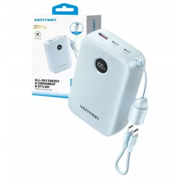 Varavirtalähde Vention FKBL0-C 20000 mAh, 2x USB-C + 1x USB-A, sininen