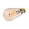 Tellur TLL331191 WiFi-älyhehkulamppu filamentilla E27, 6 W, 600 lm, 2000–5000K, himmennettävä, meripihkanvärinen, lämmin / valkoinen valo