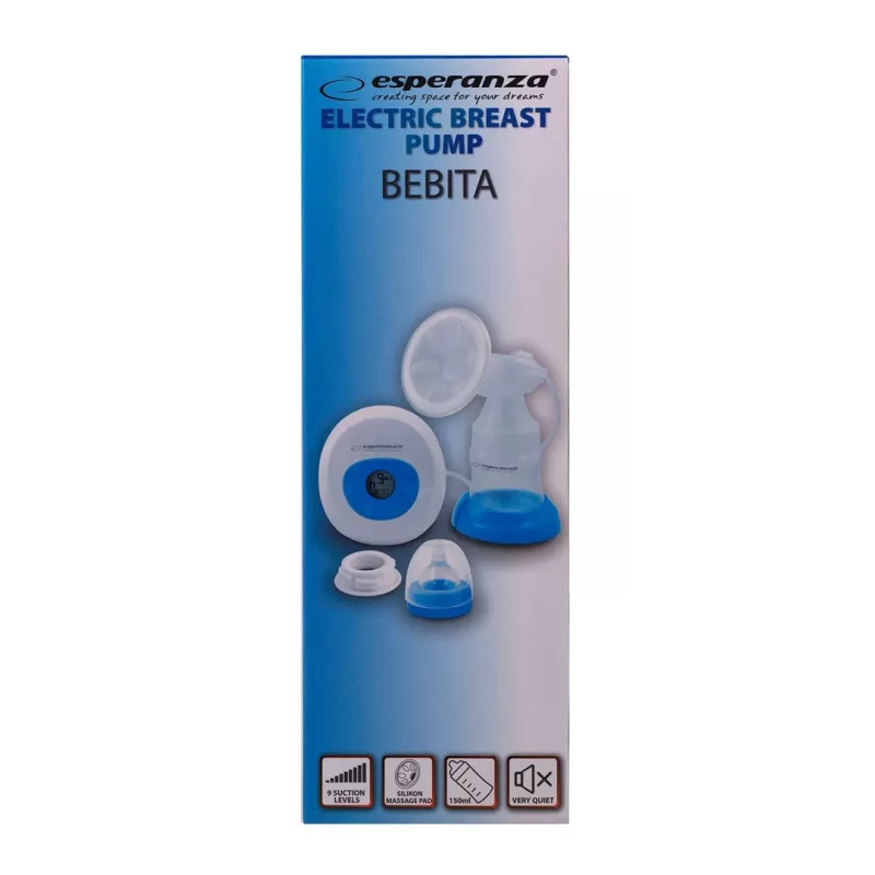 Esperanza BEBITA ECM001B sähköinen rintapumppu, 150 ml, sininen