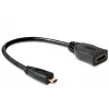 HDMI-kaapeli DeLOCK 65391 0,23m tyyppi A - tyyppi D musta