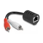 DeLOCK 87857 audiokaapeli 2 x RCA RJ-45 musta punainen valkoinen