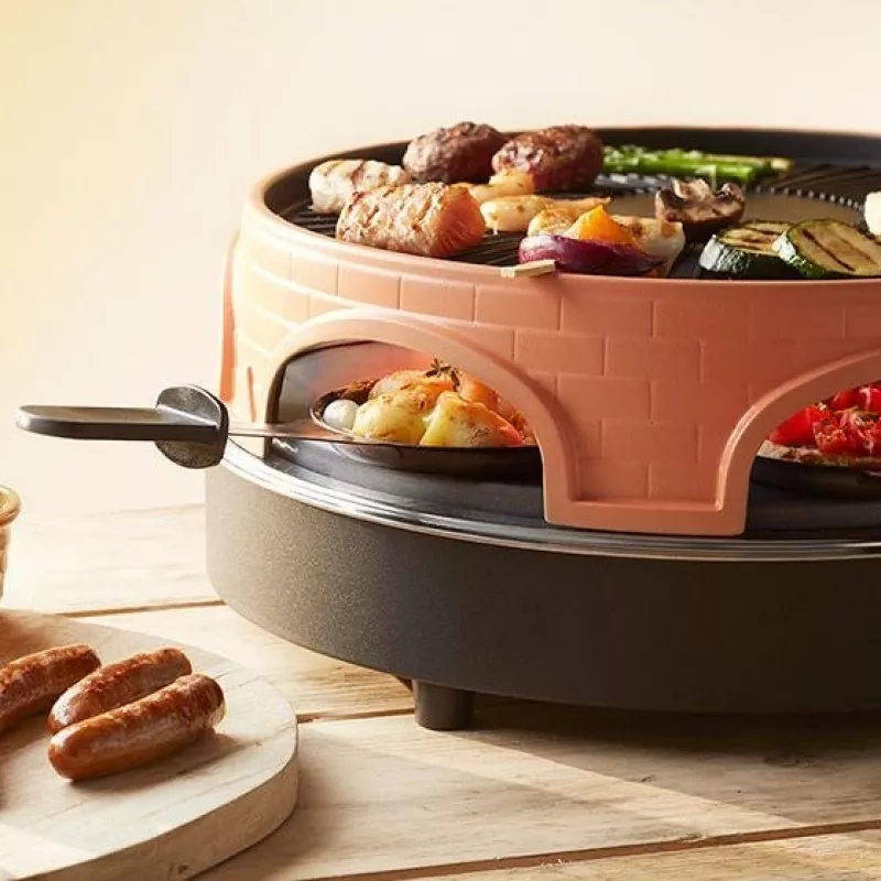 Emerio PO-113255.4 raclette-grilli 1500 W musta, ruskea