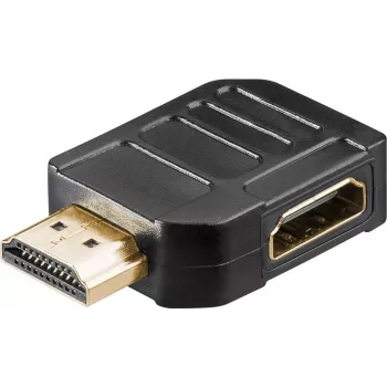 Goobay HDMI™-kulma-adapteri 270° vaakasuora, 8K @ 60 Hz, kullattu (65750)