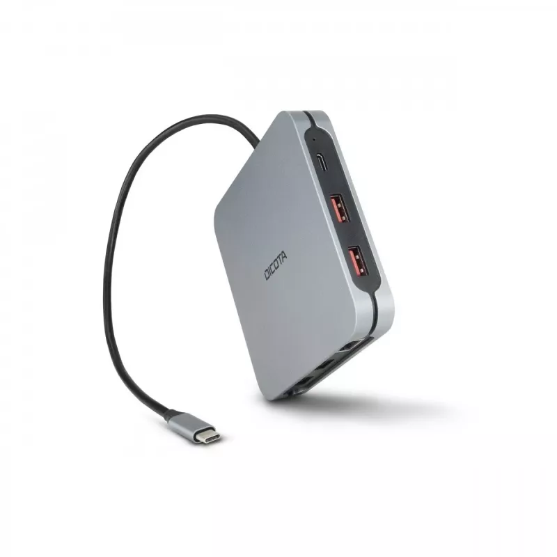 DICOTA D32057 USB Type-C -keskitin 10000 Mbit/s hopea