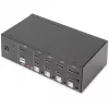 KVM-kytkin Digitus DS-12883 4 porttia Dual Display 4K HDMI USB